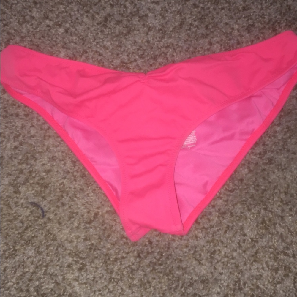 Bright pink cheeky vs bikini bottoms